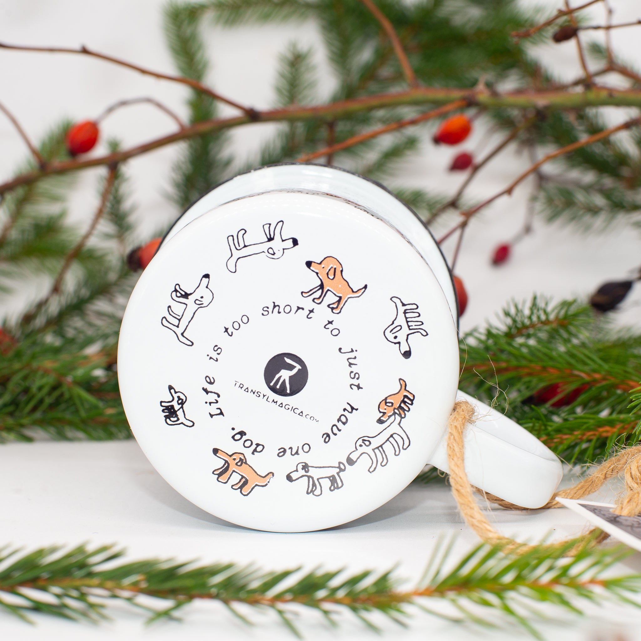 Cană emailată  - 99 de Cățeluși