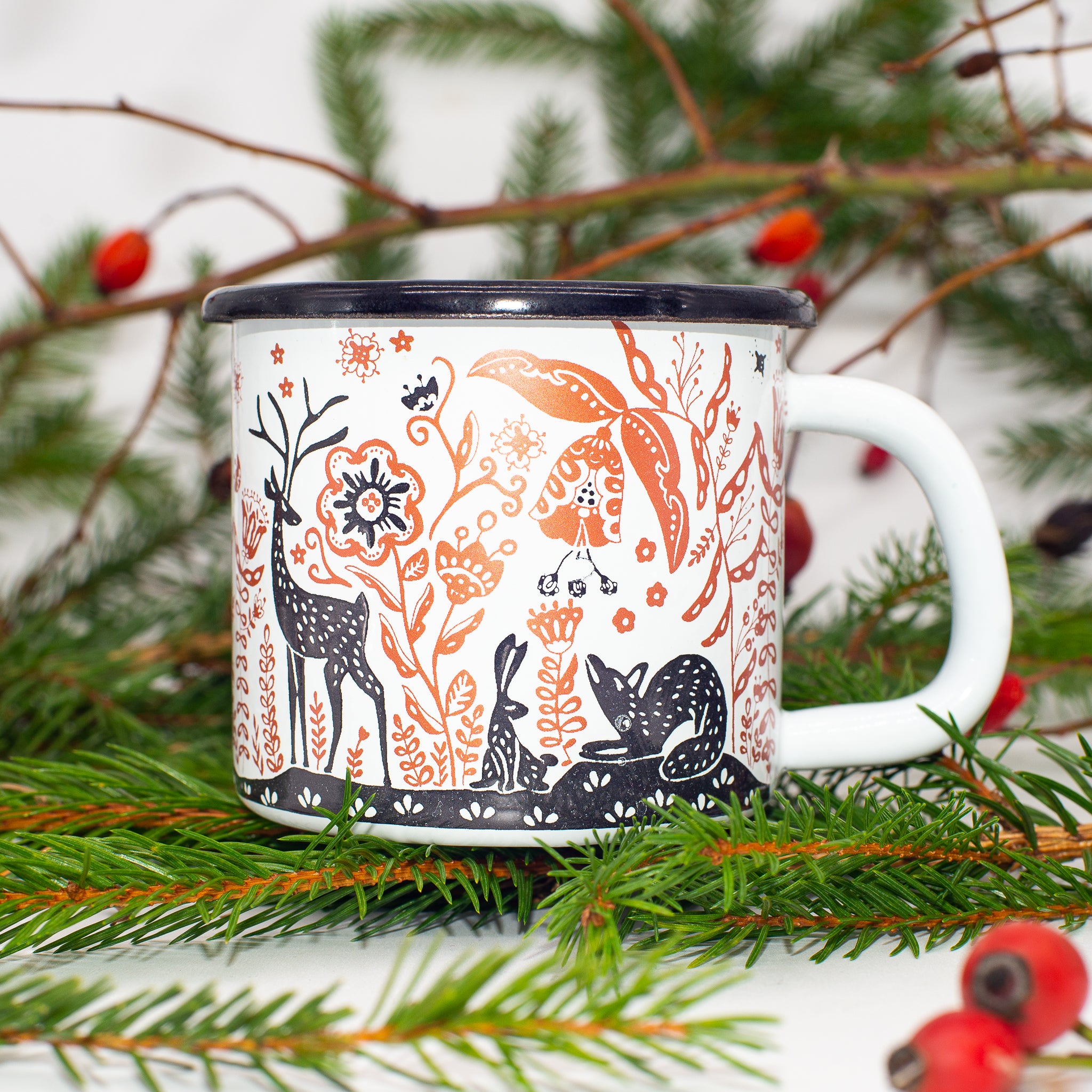 Cană emailată  - Sufletele Codrului