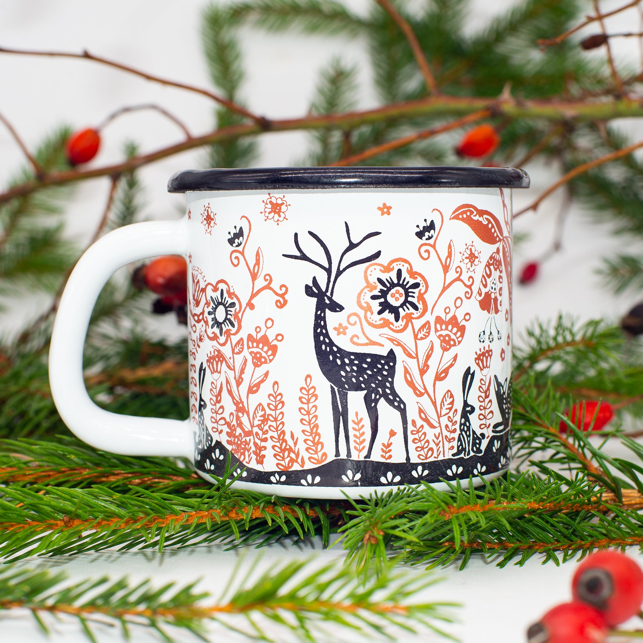 Cană emailată  - Sufletele Codrului