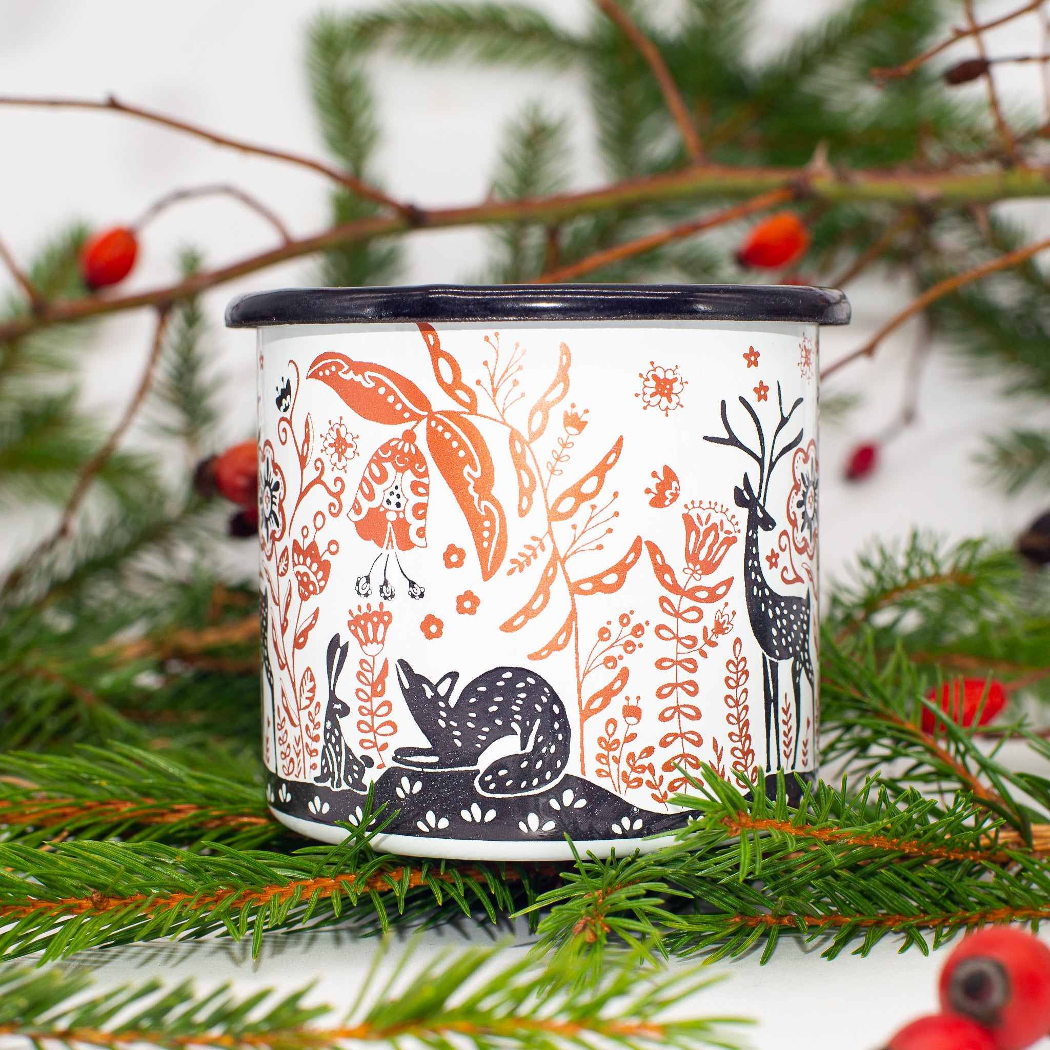 Cană emailată  - Sufletele Codrului