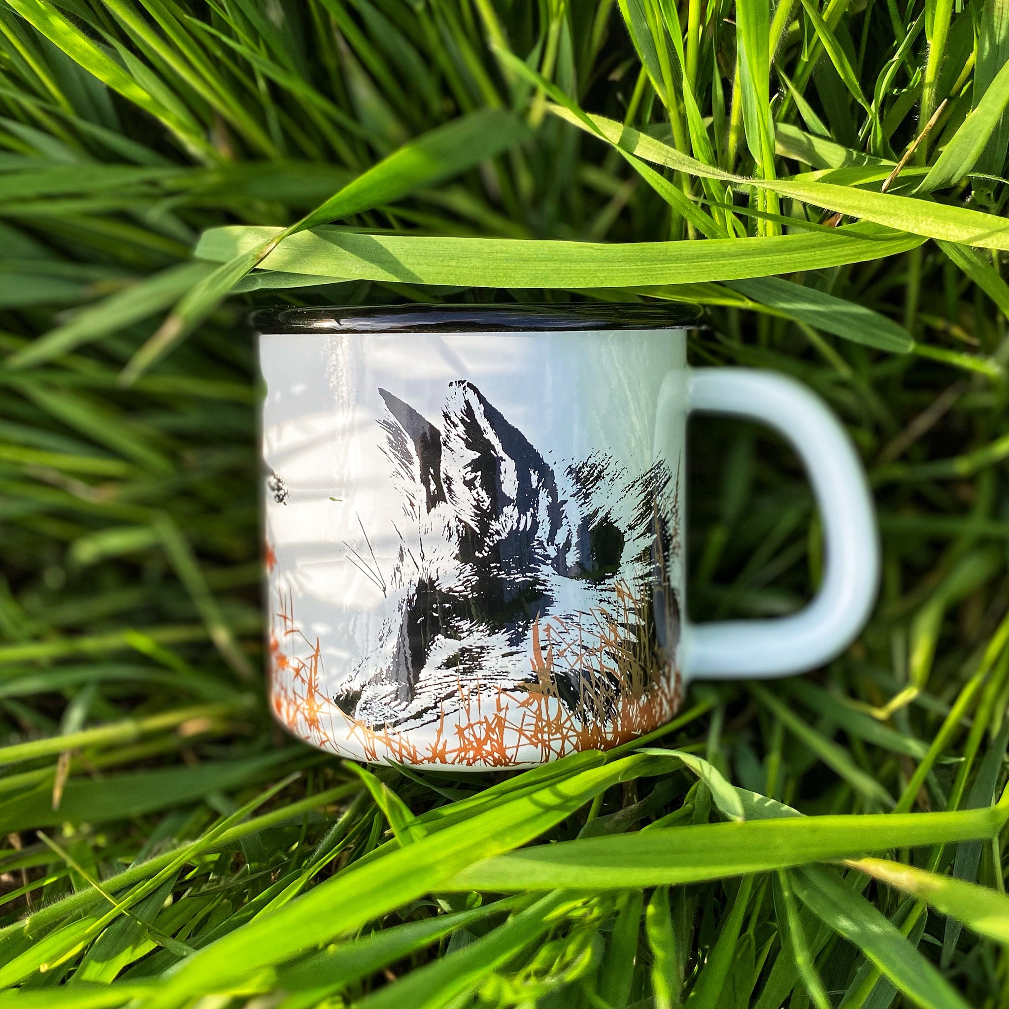 Cană emailată - Vulpele, Șoarecarul și Șoarecele pitic