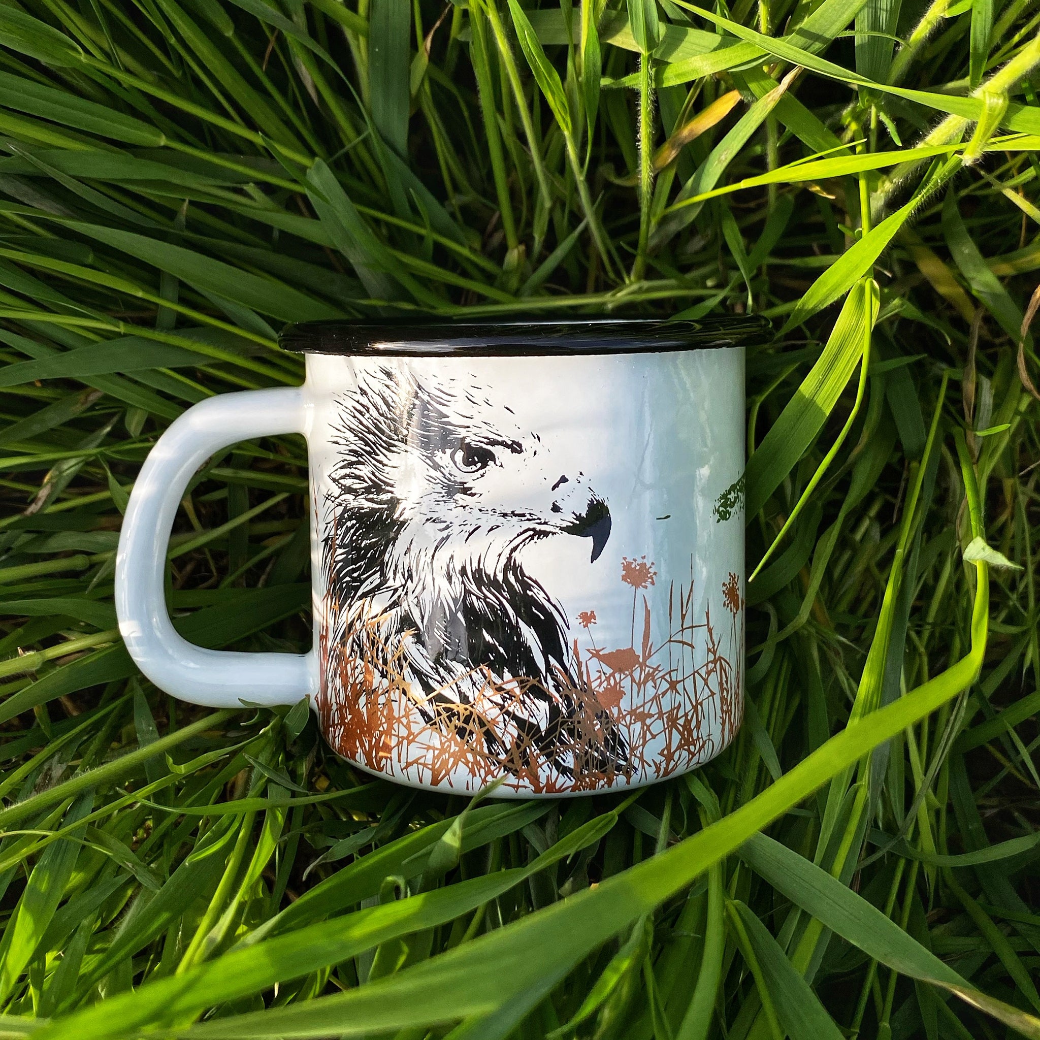 Cană emailată - Vulpele, Șoarecarul și Șoarecele pitic