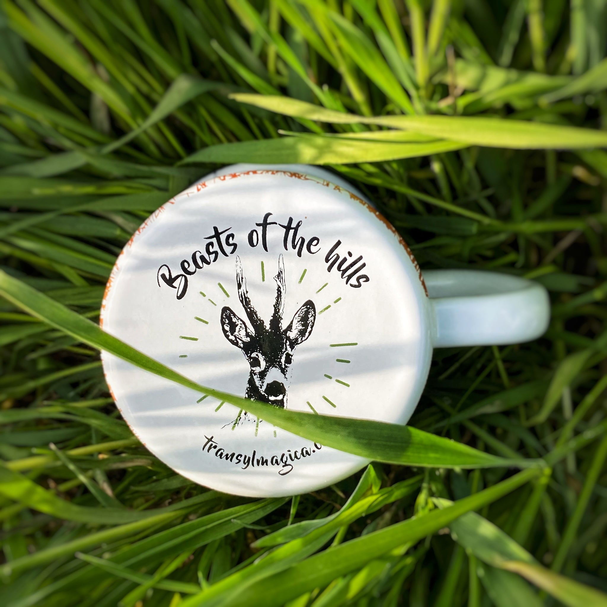 Cană emailată - Vulpele, Șoarecarul și Șoarecele pitic