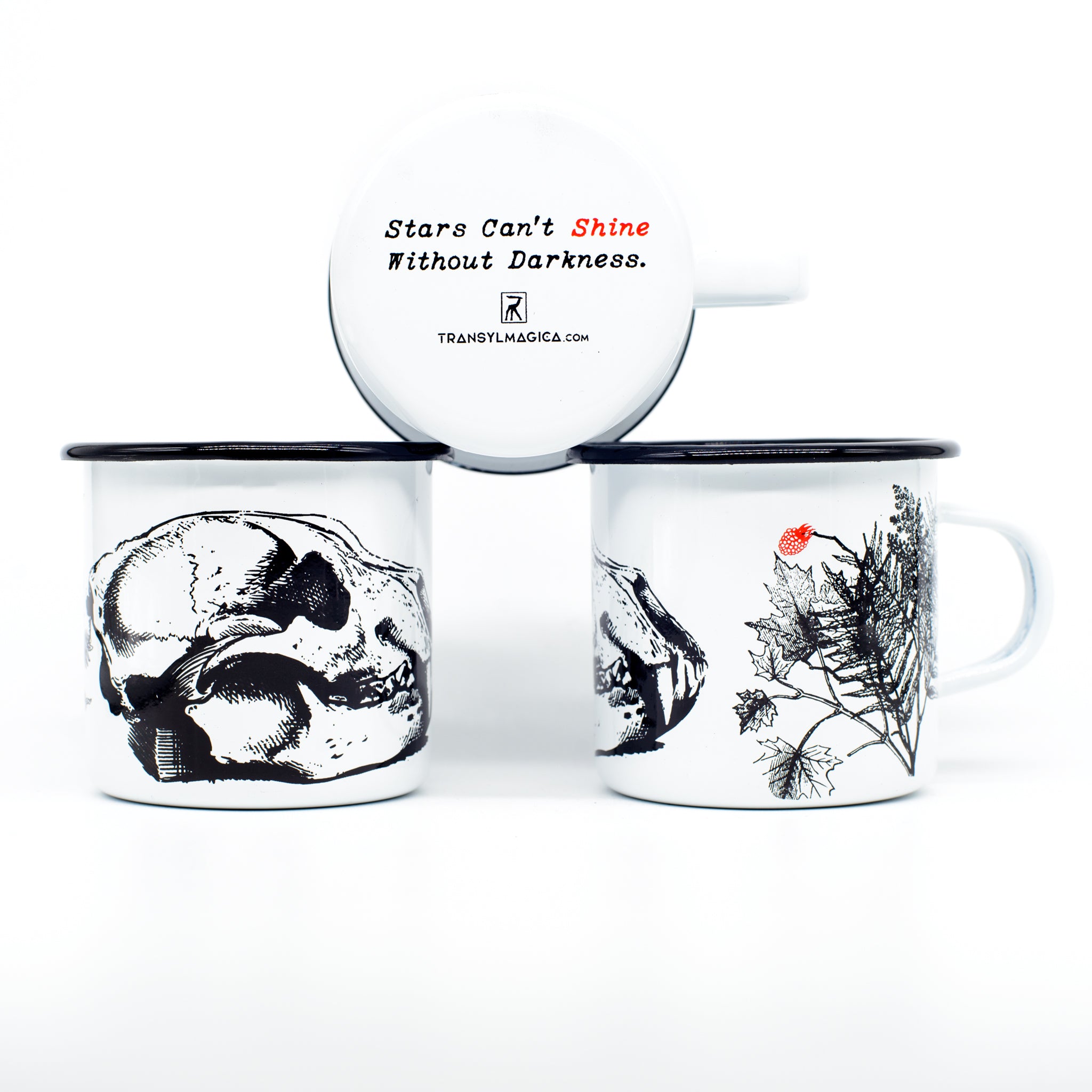 cană emailată - craniu de urs