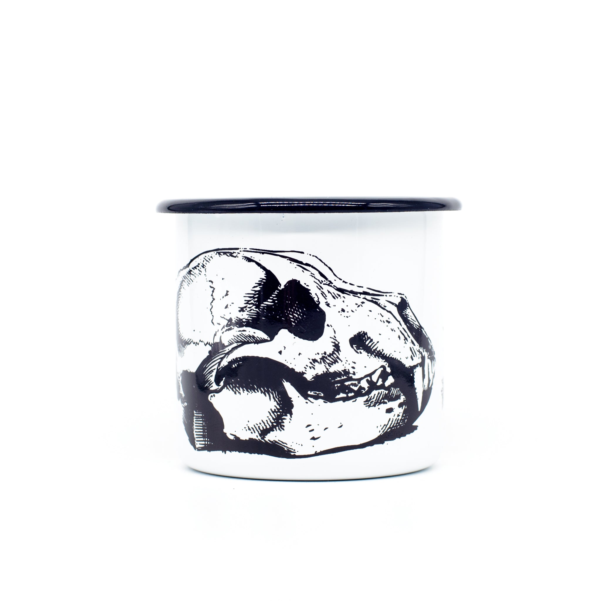 cană emailată - craniu de urs