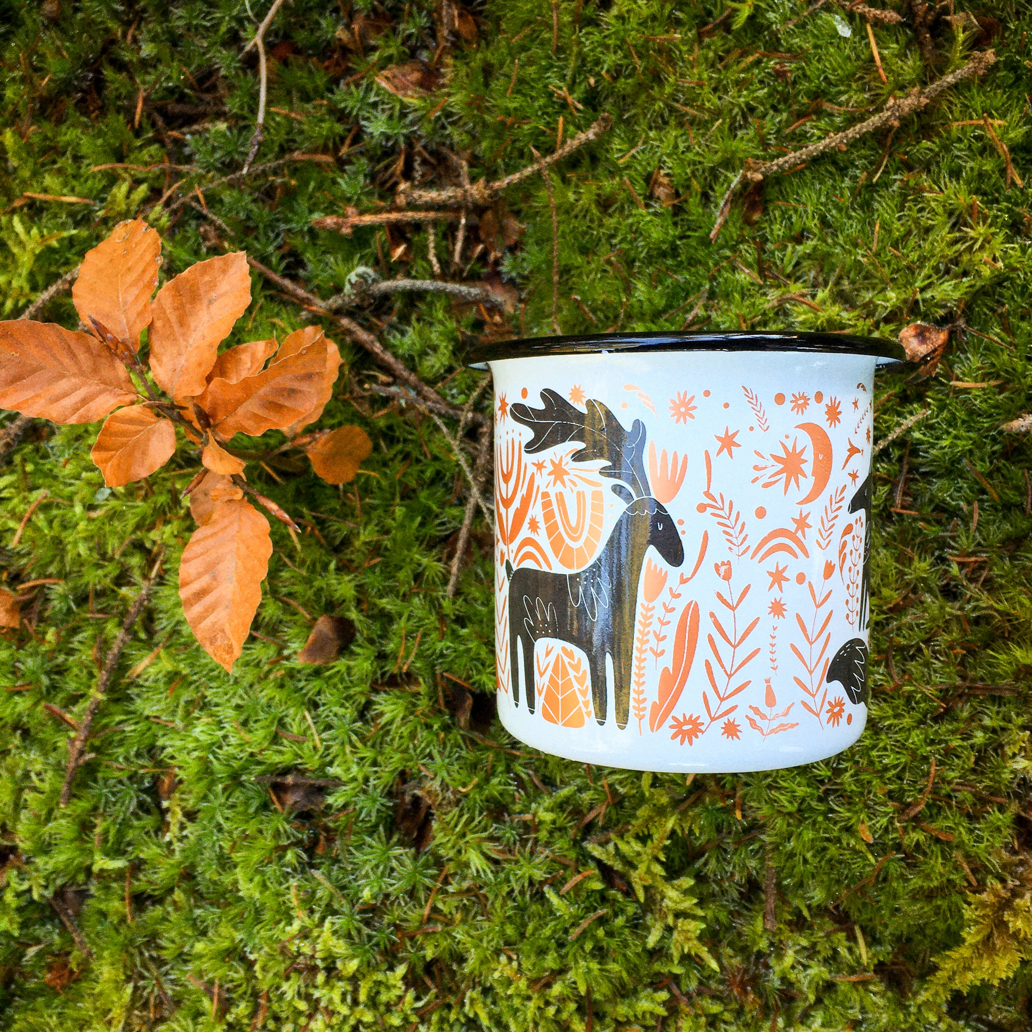 Cană emailată  - Pădurea fermecată