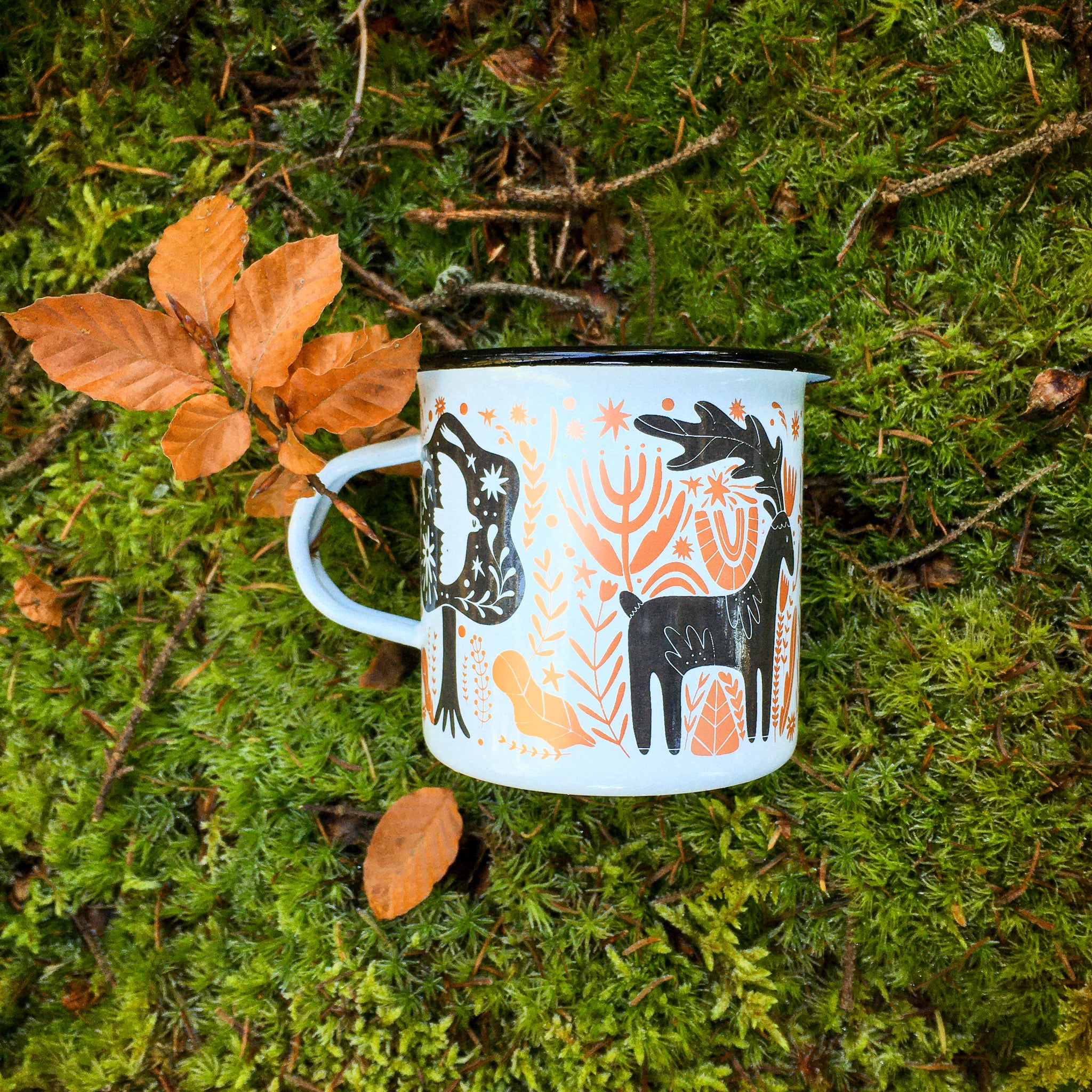 Cană emailată  - Pădurea fermecată
