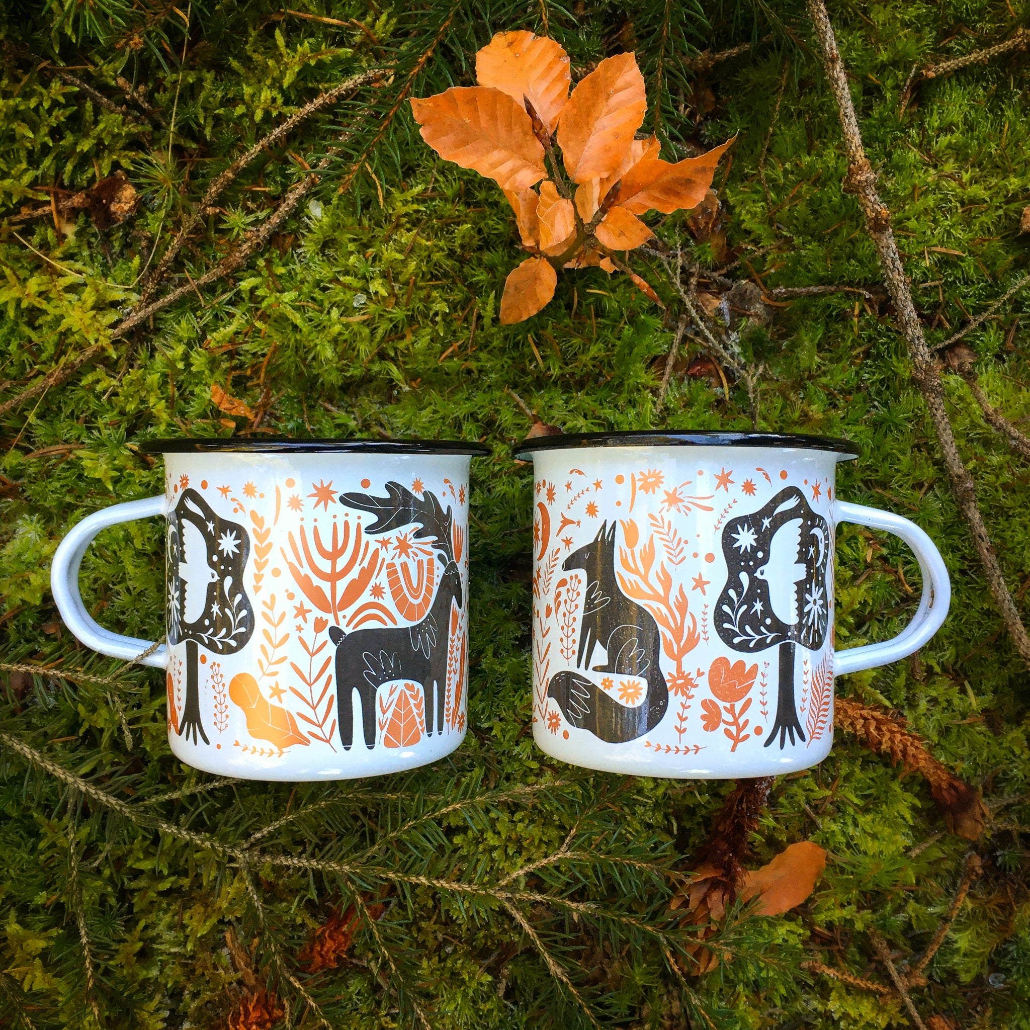 Cană emailată  - Pădurea fermecată